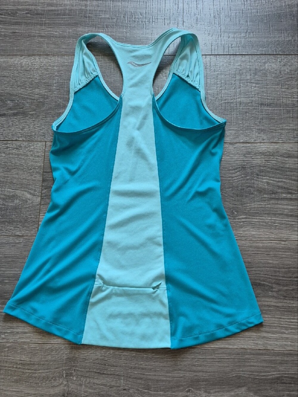 Saucony Women's Teal Racerback Performance Tank - Picture 4 of 6